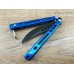 Нож бабочка мини F-668 blue SD3051