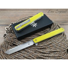 Нож флиппер Five Pro Москит tanto yellow сталь D2 SD1291
