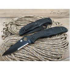Нож Spyderco Endura 4 black2 scandi serreitor реплика SD1111