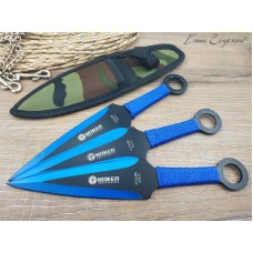Ножи спортивные Boker 3шт blue реплика SD4002 Ножи спортивные Boker 3шт blue реплика SD4002