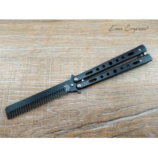 Нож бабочка расческа K-169 black SD3002