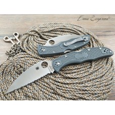 Нож Spyderco Endura 4 Wharncliffe gray serrated реплика SD1417