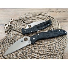 Нож Spyderco Endura 4 Wharncliffe black serrated реплика SD1427