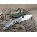 Нож флиппер Spyderco Domino green реплика SD1249