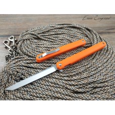 Нож флиппер Зубочистка tanto orange сталь D2 SD1199