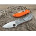 Нож флиппер Spyderco Domino orange реплика SD1250