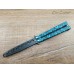 Нож бабочка тренировочная skull blue SD3047