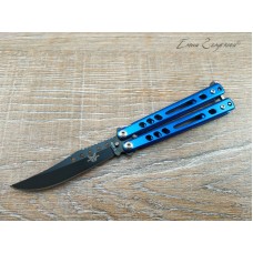 Нож бабочка мини F-668 blue SD3051