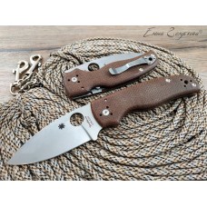 Нож Spyderco Shaman brown micarta реплика SD1437